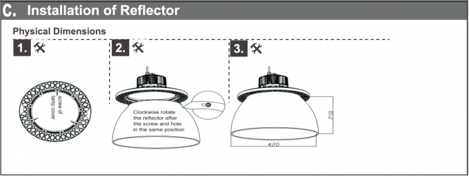 A baía alta do UFO ilumina a fábrica de 100Watt 140LPW/armazém/a terra esportes internos
