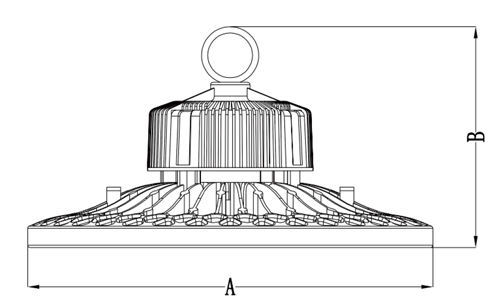 o dado alto da luz da baía do diodo emissor de luz do UFO 100W moldou o material de alumínio 5 anos de garantia