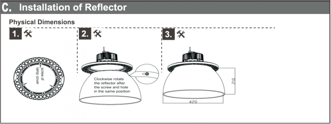 2020 desenvolva da luz alta da baía do diodo emissor de luz do UFO do Luminaire IP65 o brilho 240W alto industrial