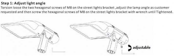 luzes de rua lisas do diodo emissor de luz 60W para a segurança exterior 5 anos de garantia