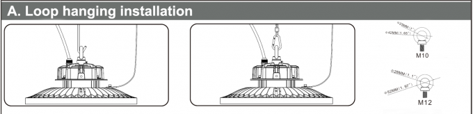 200 watts de AC90V~305V conduziram a lente ótica alta 60°/90°/120° da luz 140LPW Meanwell da baía opcional