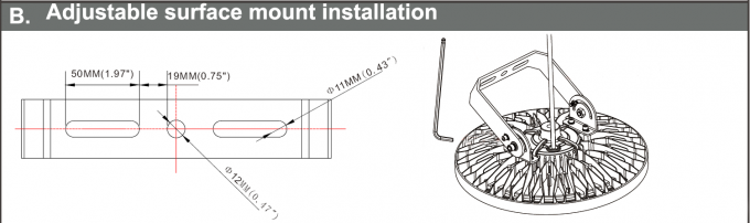 200 watts de AC90V~305V conduziram a lente ótica alta 60Â°/90Â°/120Â° da luz 140LPW Meanwell da baía opcional