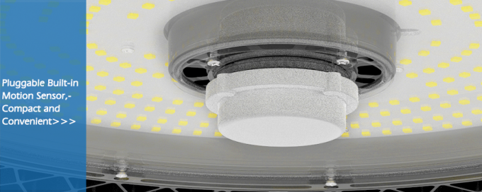 motorista alto Pluggable Optional de Meanwell HBG ELG HLG da eficiência da baía 160LPW do UFO do sensor de movimento de 200W HB4 5 anos de garantia