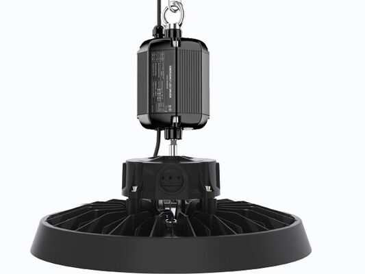 Highbay super alto 3 em 1 de 200W 150LPW HB5 com lente óptica comutável por DIP switch (60°/90°/110°), potência (100%-80%-60%), 3 CCT opcionais