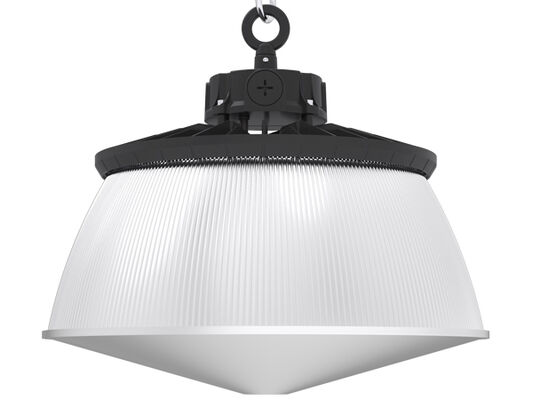 Luminária High Bay LED UFO 3CCT 100W 150LPW com função de emergência opcional e chave DIP HB2 para seleção de potência