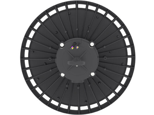 Luminária High Bay LED UFO 3CCT 100W 150LPW com função de emergência opcional e chave DIP HB2 para seleção de potência