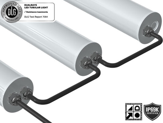 160LPW DIP Potência comutável e 3CCT Luz LED tubular de mudança de 3 fases para armazém estável de animais