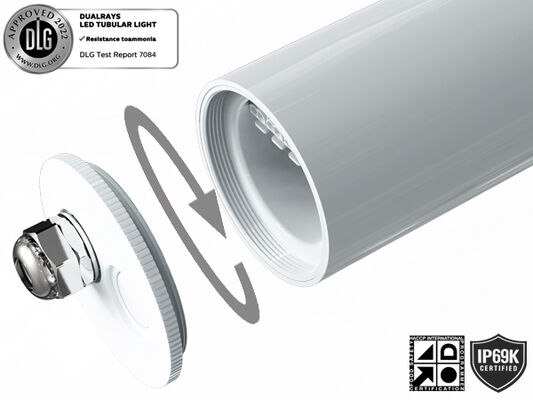 160LPW DIP Potência comutável e 3CCT Luz LED tubular de mudança de 3 fases para armazém estável de animais