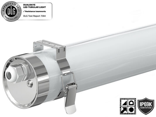 Luz tubular LED 1.2m 40W IP69K IK10 TB6 Anto-UV Amônia Para Estábulo de Animais, Armazém e Local de Lavagem de Carros