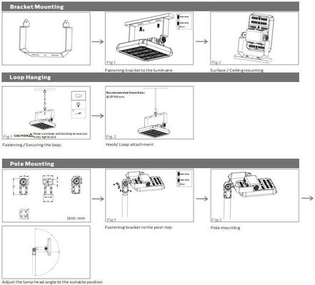 200W Modular LED luz esportiva para 400W Metal Halide Substituição com 7 anos Garantia com controle sem fio inteligente Zigbee