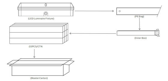 Lâmpada LED para varanda Bulk Head 8W com 3CCT e alimentação comutável