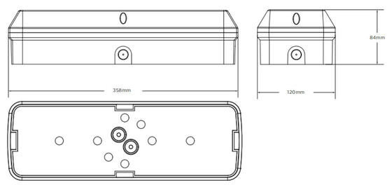 Lâmpada LED para varanda Bulk Head 8W com 3CCT e alimentação comutável