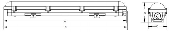 Série 4ft 50W de Dualrays D5 5 anos luz 160LmW da prova do diodo emissor de luz da garantia de tri