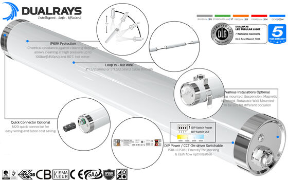 luz da prova do tempo do diodo emissor de luz da saída de 80W 15000mm com proteção IP65