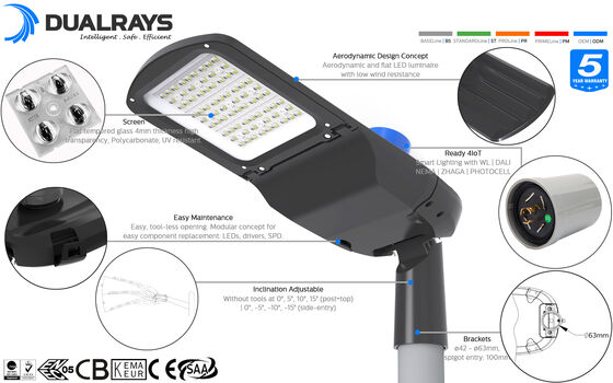 CRI 80 Ra For Loading Area da luz de rua SMD5050 do diodo emissor de luz da economia de poder