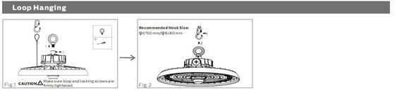 HB3 DIP Switchable Power e 3CCT UFO LED High Bay Light 100W 150LPW com função de emergência com 30W @ 3 horas opcional