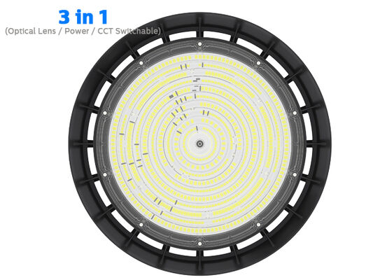 ENEC DUALRAYS ILUMINAÇÃO HB5 UFO LED High Bay Light 100W 150W 200W 185lm/W IP65 IK08 Sensor 5 anos de garantia para armazém industrial