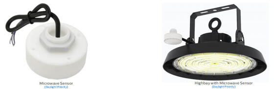DUALRAYS LIGHTING HB5 All-in-One 240W LED UFO High Bay Light 3 CCT e potência ajustável IP65 0-10V Luz de armazém regulável com sensor Plug-and-Play