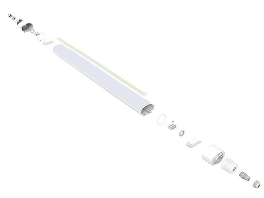 O diodo emissor de luz completo Triproof do material plástico da série 20W 2ft de Dualrays D2 ilumina 3 anos de garantia