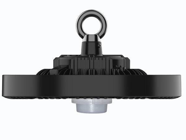 Luminária High Bay LED UFO HB4H com potência selecionável por DIP Switch e 3CCT, 200W, 150LPW, com instalação por gancho e suporte