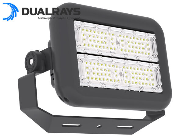 Holofote LED marinho 100W com suporte e hardware em aço inoxidável 316 para máxima resistência a Corroston com óptica profissional