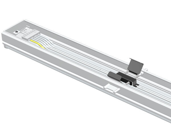 Módulo de luz de retrofit linear LED universal RM5 comutável por DIP de 75 W com clique rápido Troque seu sistema de entroncamento T5/T8 existente com comutável trifásico Opcional, L1/L2/L3 pode ser alterado por interruptor DIP