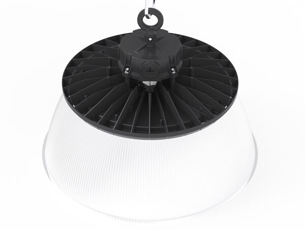 DUALRAYS 100W HB2 DIP Switchable Power e 3CCT UFO LED Highbay Light 170LPW aplicado para armazéns e salas de logística