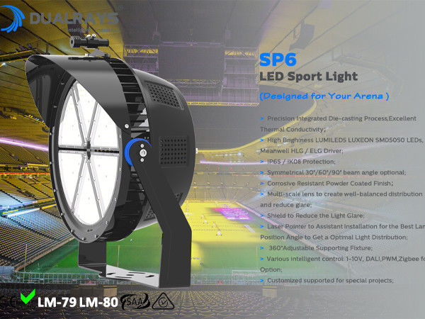 5 anos de luz ultra brilhante IP66 do esporte exterior de luz de inundação SMD5050 do diodo emissor de luz da garantia 600W
